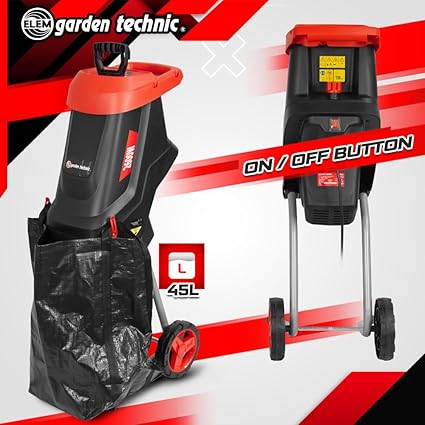 Broyeur de végétaux électrique 2600W avec sac récupérateur de 45L 7 Broyeur de végétaux électrique 2600W avec sac récupérateur de 45L