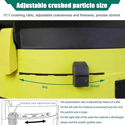 Broyeur électrique, hachoir à feuilles,Broyeur de Feuilles Électrique sans Fil,8000 TR/Min, Taux de Broyage de 17:1, Taille de Broyeur de Feuilles Réglable,Pour Nettoyage Cour,20mpowercord 11 Broyeur électrique, hachoir à feuilles,Broyeur de Feuilles Électrique sans Fil,8000 TR/Min, Taux de Broyage de 17:1, Taille de Broyeur de Feuilles Réglable,Pour Nettoyage Cour,20mpowercord