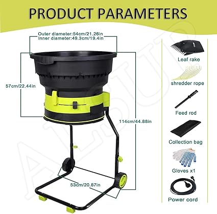 Broyeur De Feuilles Mortes Thermique, Coupe Branche Électrique, Broyeur De Végétaux, 2500W, 8.2KG, Facile À Utiliser 5 Broyeur De Feuilles Mortes Thermique, Coupe Branche Électrique, Broyeur De Végétaux, 2500W, 8.2KG, Facile À Utiliser