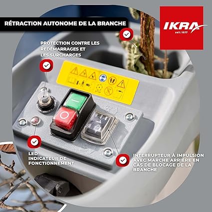 IKRA broyeur silencieux électrique ILWH 3000, diamètre de la branche 45mm, moteur puissant de 3000W 5 IKRA broyeur silencieux électrique ILWH 3000, diamètre de la branche 45mm, moteur puissant de 3000W