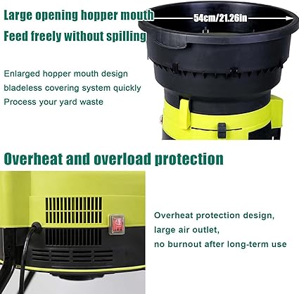 2500w Broyeur à Feuilles électrique Broyeur De Compost Broyeur De Branches Hachoir à Feuilles Broyeur De Feuilles De Jardin,Diamètre De L’entonnoir 54 Cm Pour Nettoyage Cour,noPowercord 7 2500w Broyeur à Feuilles électrique Broyeur De Compost Broyeur De Branches Hachoir à Feuilles Broyeur De Feuilles De Jardin,Diamètre De L'entonnoir 54 Cm Pour Nettoyage Cour,noPowercord