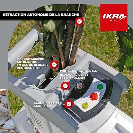 IKRA broyeur électrique ILH 3200 A – silencieux, robuste, peu d’entretien, puissance de 3200 W, épaisseur de branche jusqu’à 44 mm 5 IKRA broyeur électrique ILH 3200 A - silencieux, robuste, peu d'entretien, puissance de 3200 W, épaisseur de branche jusqu'à 44 mm