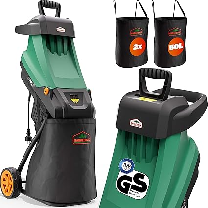 GARDEBRUK® Broyeur de végétaux électrique 2.400W broyeur de Branches Couteau Lame Max. 45mm bac 2X 50L broyeur de Jardin déchiqueteur Bois Compost Jardin 3 GARDEBRUK® Broyeur de végétaux électrique 2.400W broyeur de Branches Couteau Lame Max. 45mm bac 2X 50L broyeur de Jardin déchiqueteur Bois Compost Jardin