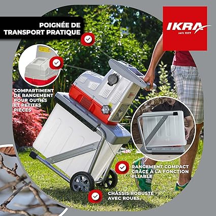 IKRA broyeur électrique ILH 3200 A – silencieux, robuste, peu d’entretien, puissance de 3200 W, épaisseur de branche jusqu’à 44 mm 9 IKRA broyeur électrique ILH 3200 A - silencieux, robuste, peu d'entretien, puissance de 3200 W, épaisseur de branche jusqu'à 44 mm