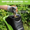 WORKPRO Broyeur de Végétaux Électrique 2500W, Coupe Max Fresh Branches 44 mm, Branches Sèches 30-35 mm, Lames SK5 Double Tranchant, 2 Sacs 45L, Trémie 7L, avec Sécateur et Roues 18 cm 19 WORKPRO Broyeur de Végétaux Électrique 2500W, Coupe Max Fresh Branches 44 mm, Branches Sèches 30-35 mm, Lames SK5 Double Tranchant, 2 Sacs 45L, Trémie 7L, avec Sécateur et Roues 18 cm