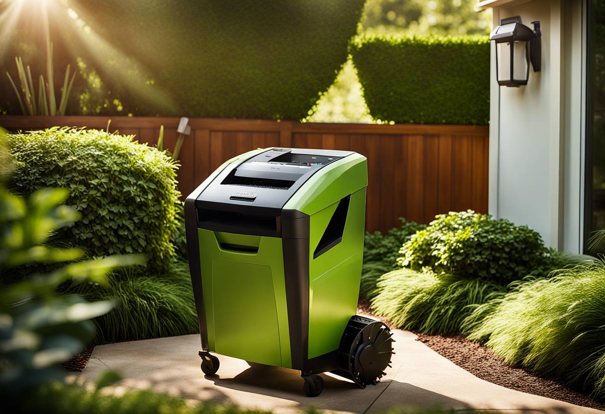 Broyeur solaire pour un jardin écologique durable