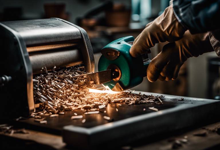 Affûtage des lames d'un broyeur de végétaux