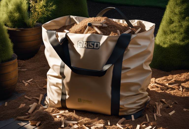 Sacs de récupération pleins de copeaux de bois