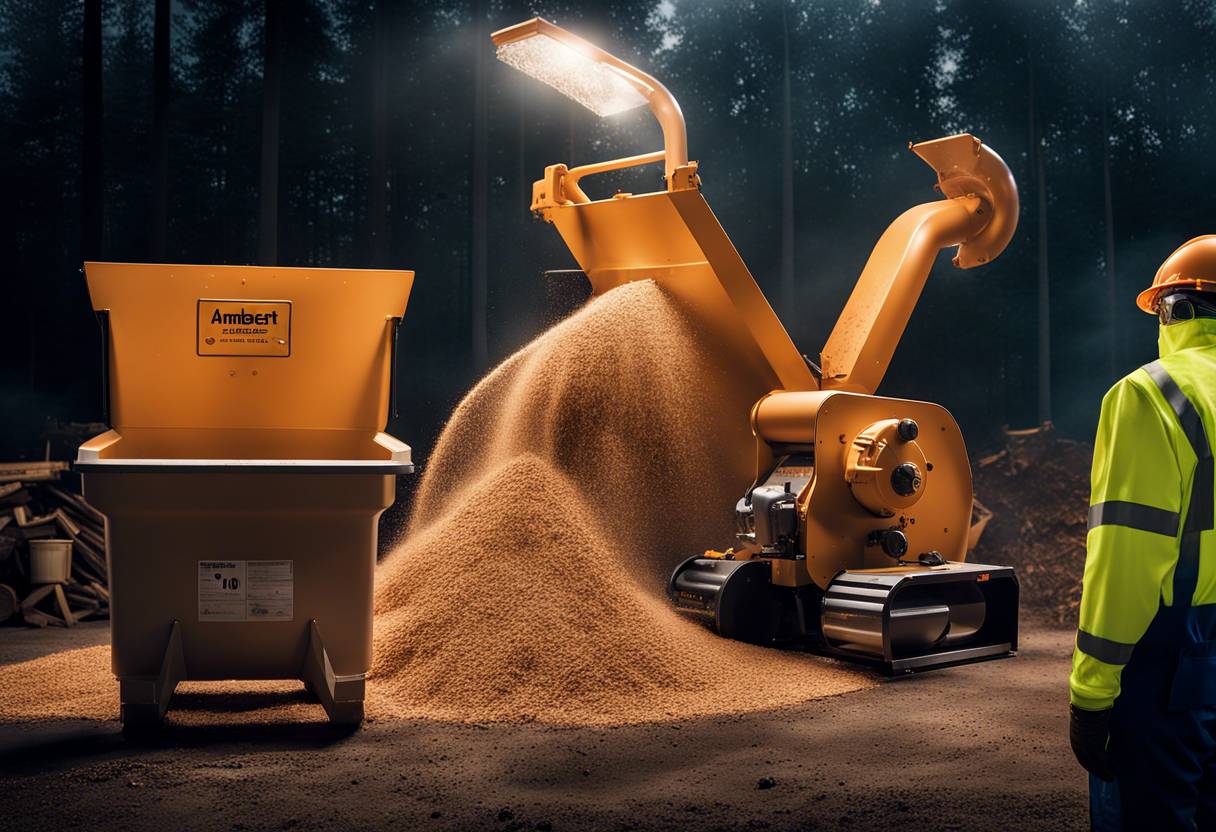 Zone de travail sécurisée autour d'un broyeur