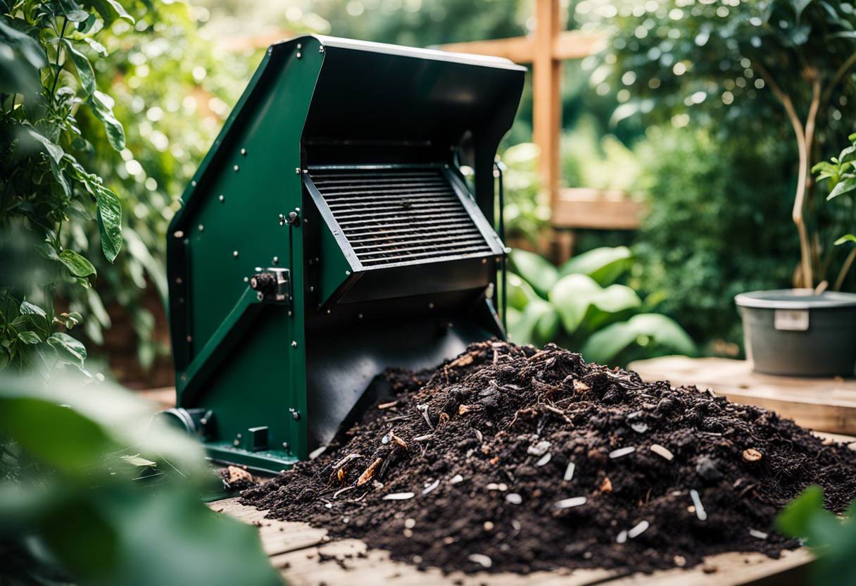 Déchets alimentaires transformés en compost avec broyeur Broyeur permettant de créer du compost à partir des déchets