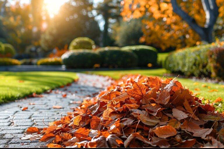 Feuilles mortes broyées pour enrichir le jardin