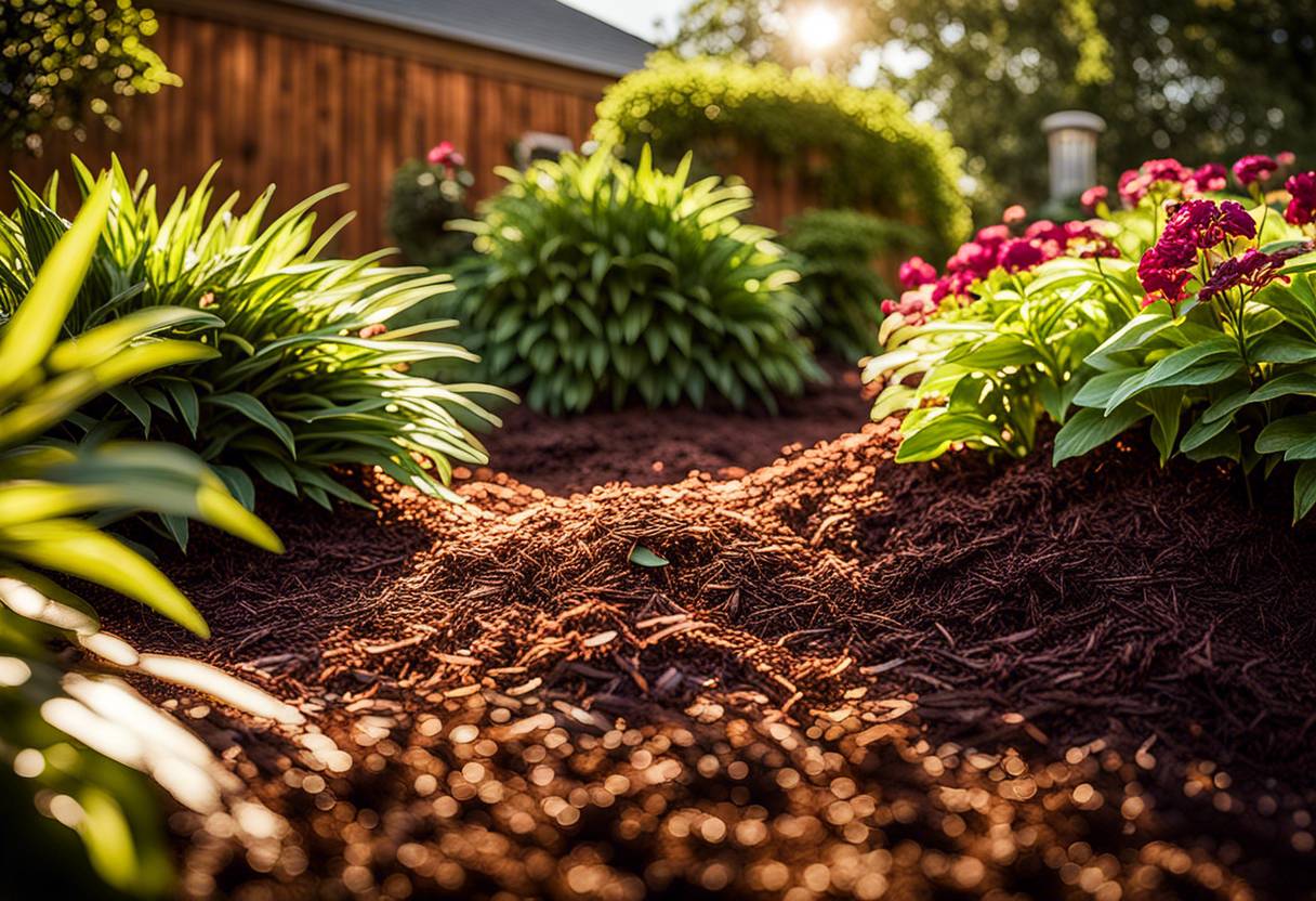 Broyat utilisé pour enrichir le jardinage durable