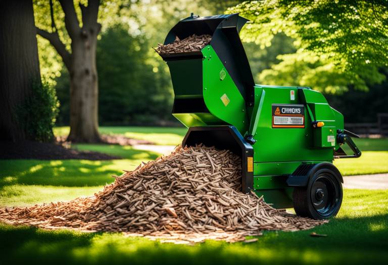 Broyage de bois sec avec broyeur en action